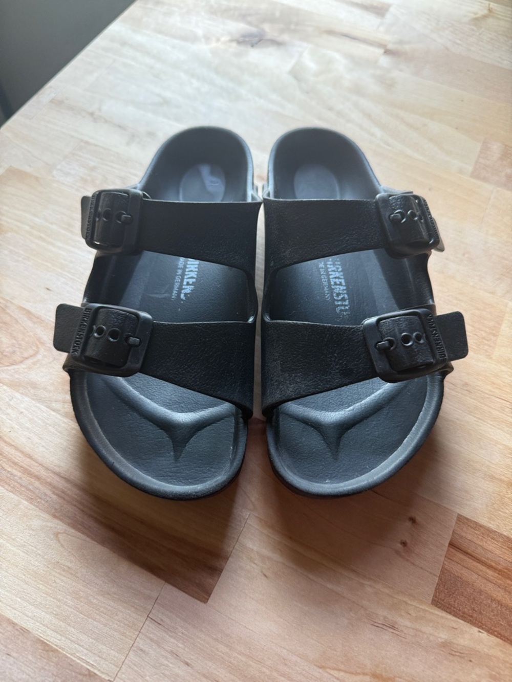 Birkenstock Kids Black Two-Strap EVA Sandals